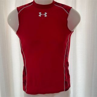 アンダーアーマー(UNDER ARMOUR)のアンダーアーマー ノースリーブシャツ トレーニングシャツ メッシュ レッド 赤(トレーニング用品)