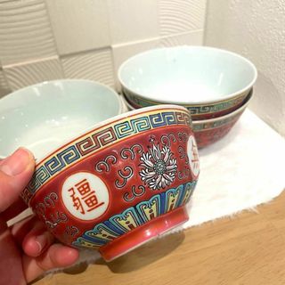 中国 景徳鎮 花文 大鉢 3点セット R204