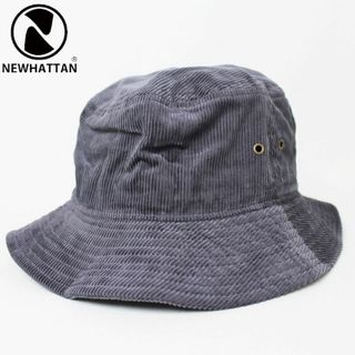 ニューハッタン(newhattan)の新品 newhattan ユニセックス コーデュロイバケットハット グレー(ハット)