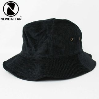 ニューハッタン(newhattan)の新品 newhattan ユニセックス コーデュロイバケットハット ブラック(ハット)