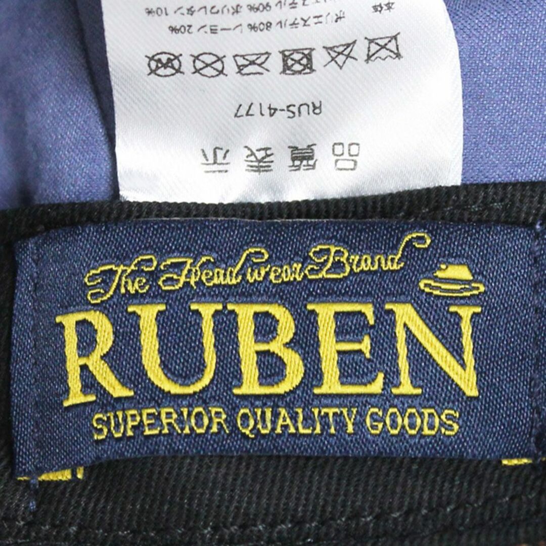 Ruben(ルーベン)の新品 RUBEN ルーベン ツイードコンビ キャスハンチング ブラック メンズの帽子(ハンチング/ベレー帽)の商品写真