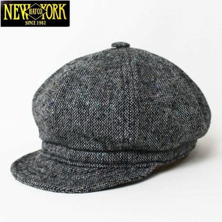 新品 NEWYORK HAT ツイードキャスケット SPITFIRE グレー(キャスケット)