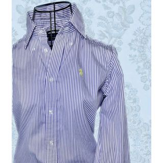 ポロラルフローレン(POLO RALPH LAUREN)の【お値下】RALPH LAUREN ラルフローレン シャツ パープルストライプ (シャツ/ブラウス(長袖/七分))