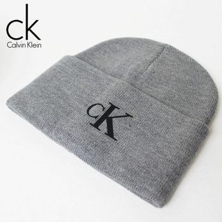 カルバンクライン(Calvin Klein)の新品 Calvin Klein Jeans ロゴニット帽 グレー(ニット帽/ビーニー)