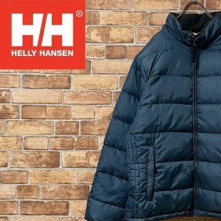 美品　HELLY HANSEN　ノルディック柄　ダウンジャケット　レッド　Ｌ