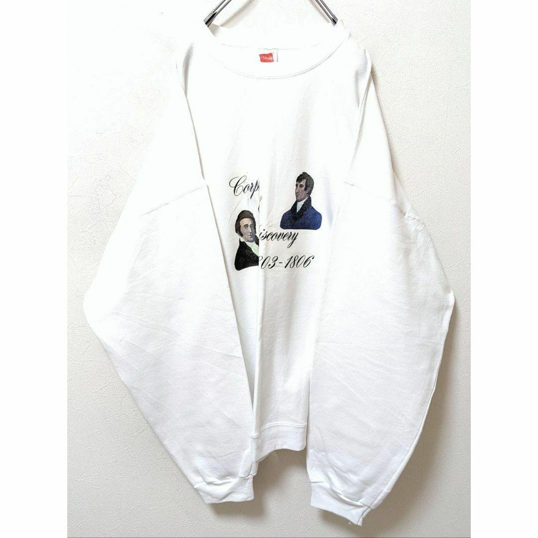 ヘインズ コープスオブディスカバリー スウェット ホワイト 白色 XL