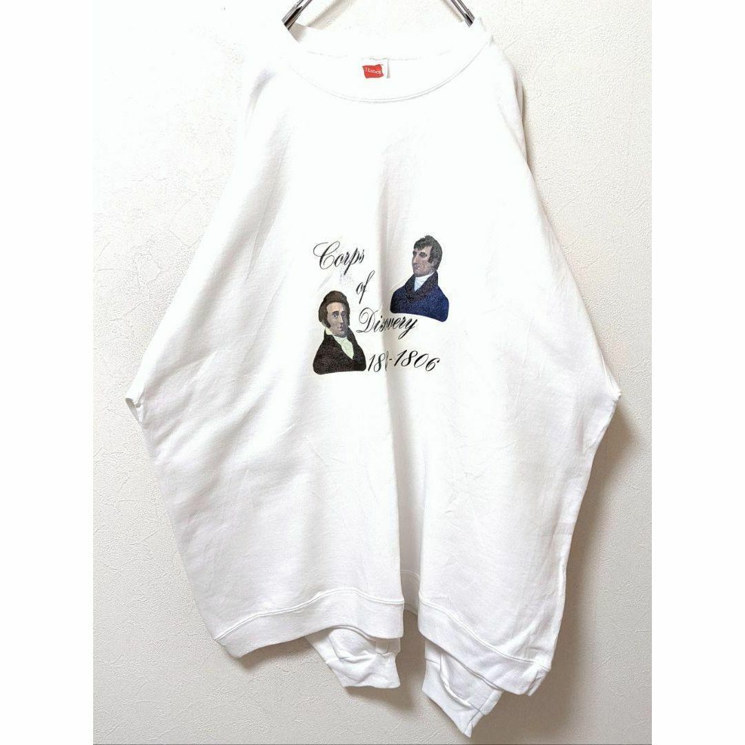 ヘインズ コープスオブディスカバリー スウェット ホワイト 白色 XL