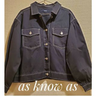 アズノウアズ(AS KNOW AS)のas know as  (アズノゥアズ)　ジャケット　Fフリー(ノーカラージャケット)