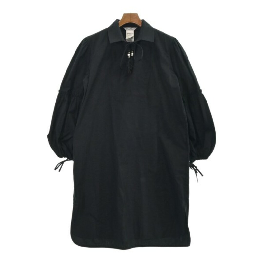 B詳細Max Mara マックスマーラ ワンピース 42(XL位) 黒 - ひざ丈ワンピース
