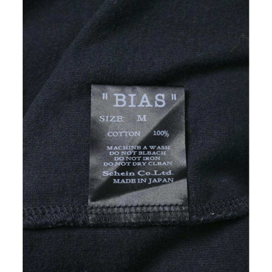 BIAS(バイアス)のBIAS バイアス Tシャツ・カットソー M 黒 【古着】【中古】 メンズのトップス(Tシャツ/カットソー(半袖/袖なし))の商品写真