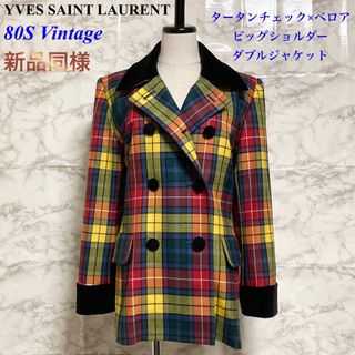 Yves Saint Laurent - 【極美品】YVES SAINT LAURENT 金ボタンペプラム