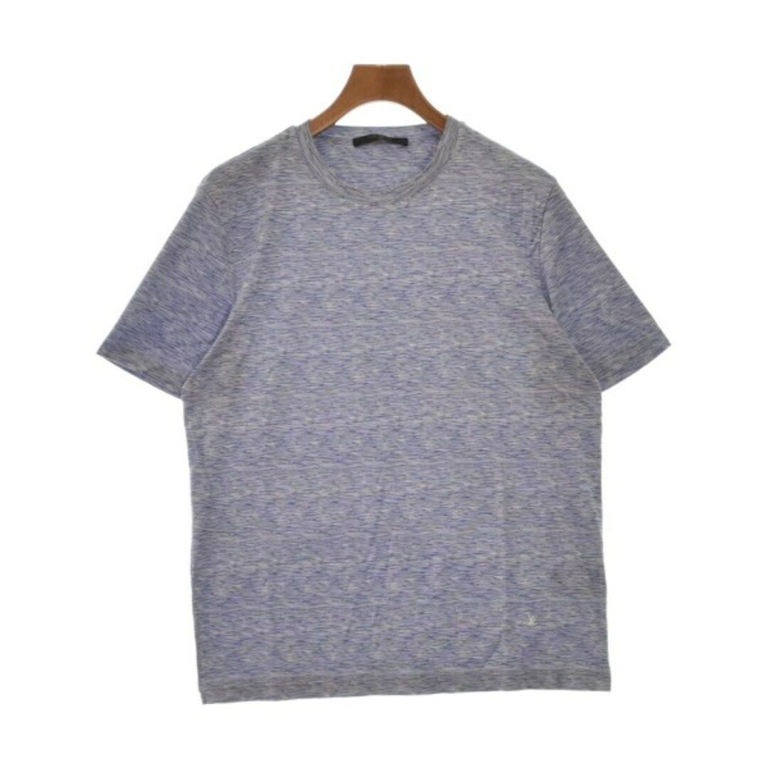 クルーネック袖丈LOUIS VUITTON Tシャツ・カットソー XL 白x青(総柄)