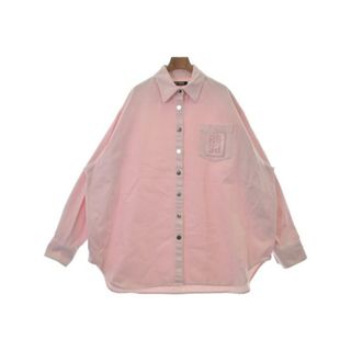 ラフシモンズ(RAF SIMONS)のRAF SIMONS ラフシモンズ カジュアルシャツ S ピンク 【古着】【中古】(シャツ)