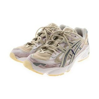 アシックス(asics)のasics アシックス スニーカー 26cm ベージュx紫系x白等 【古着】【中古】(スニーカー)