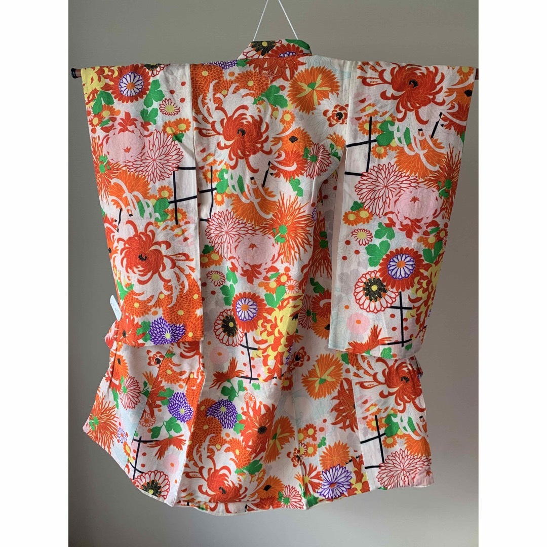 七五三に★アンティーク　一つ身着物　乱菊　菊尽くし キッズ/ベビー/マタニティのキッズ服女の子用(90cm~)(和服/着物)の商品写真