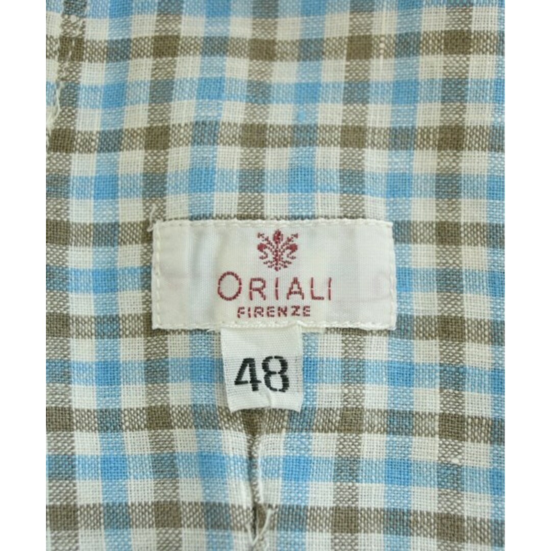 ORIALI(オリアーリ)のORIALI カジュアルジャケット 48(L位) 青x黒x白(チェック) 【古着】【中古】 メンズのジャケット/アウター(テーラードジャケット)の商品写真