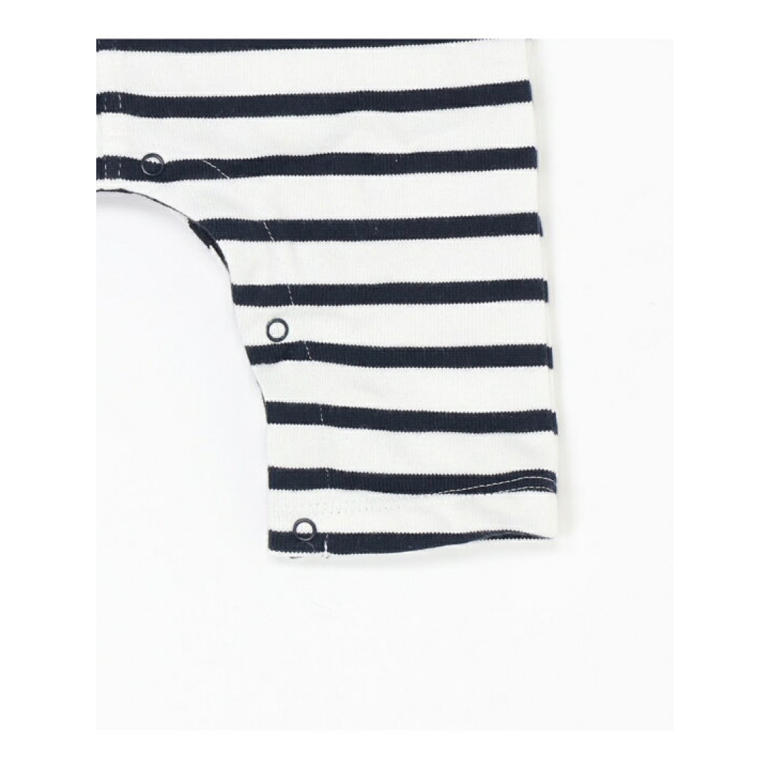 PETIT BATEAU(プチバトー)のプチバトー　マリニエールサロペット　ボーダー　オーバーオール キッズ/ベビー/マタニティのベビー服(~85cm)(ロンパース)の商品写真