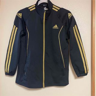 アディダス(adidas)の美品　adidas ブラック&ゴールド　ジャージ　150cm(ジャケット/上着)