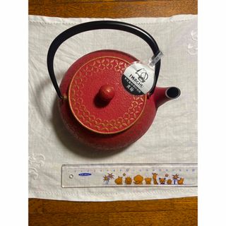 南部鉄器　盛岡　伝統工芸　IWACHU 金/紅梅色　七宝急須(金属工芸)