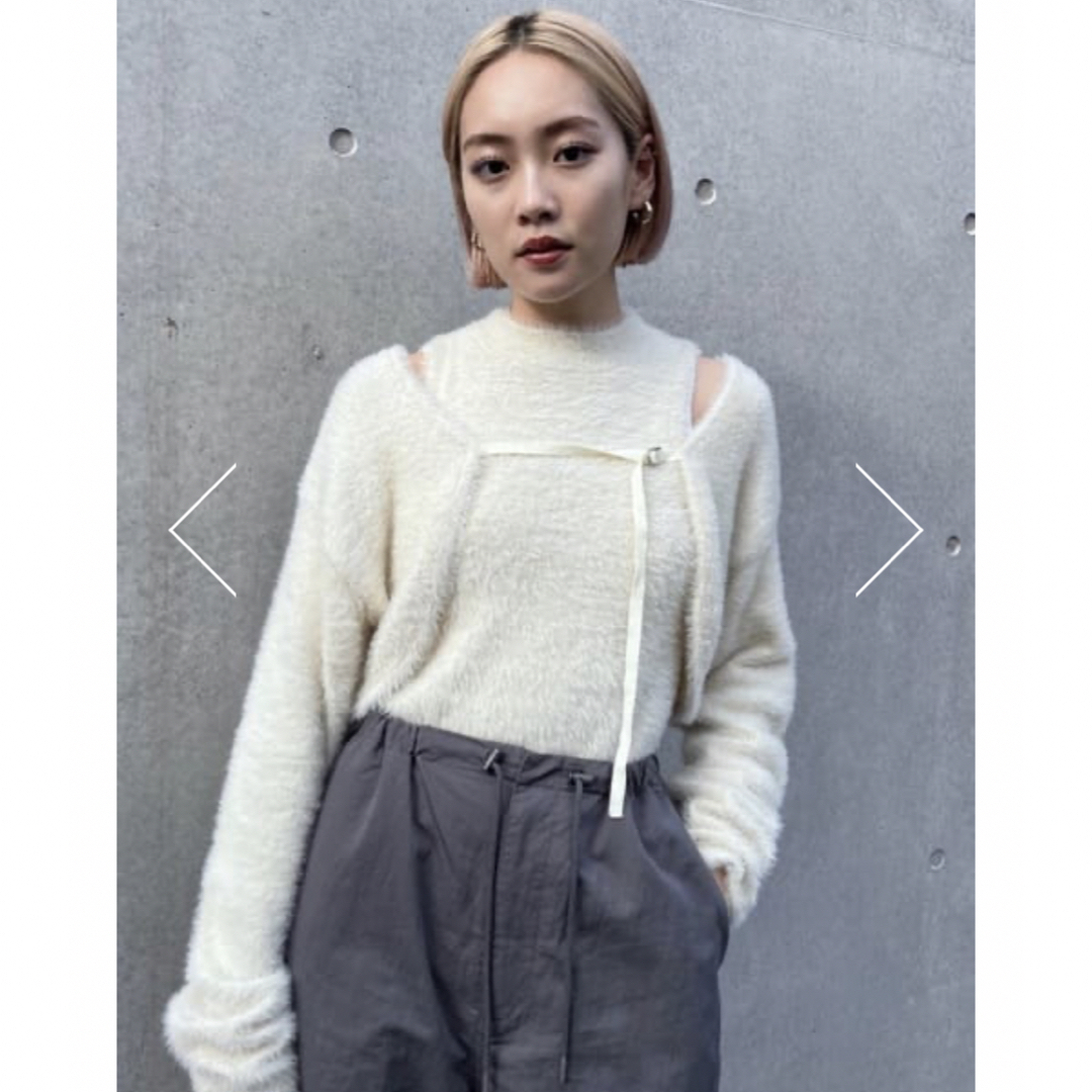 MOUSSY マウジー*SHAGGY KNIT ボレロu0026タンク-