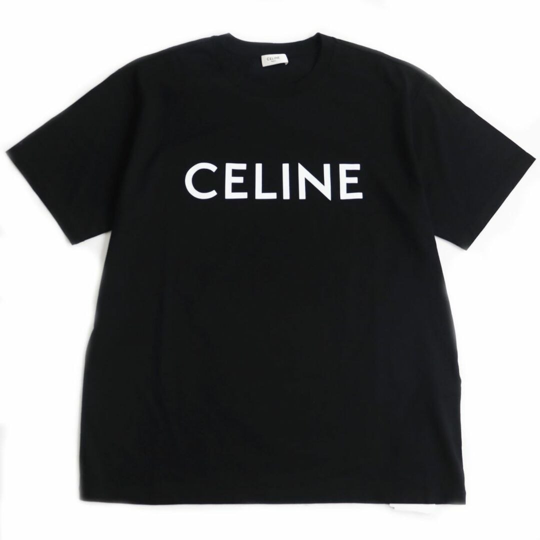 未使用品●CELINE セリーヌ 2X681671Q ロゴプリント 半袖 ルーズフィットTシャツ ブラック M イタリア製 正規品 タグ/箱付き  メンズ | フリマアプリ ラクマ