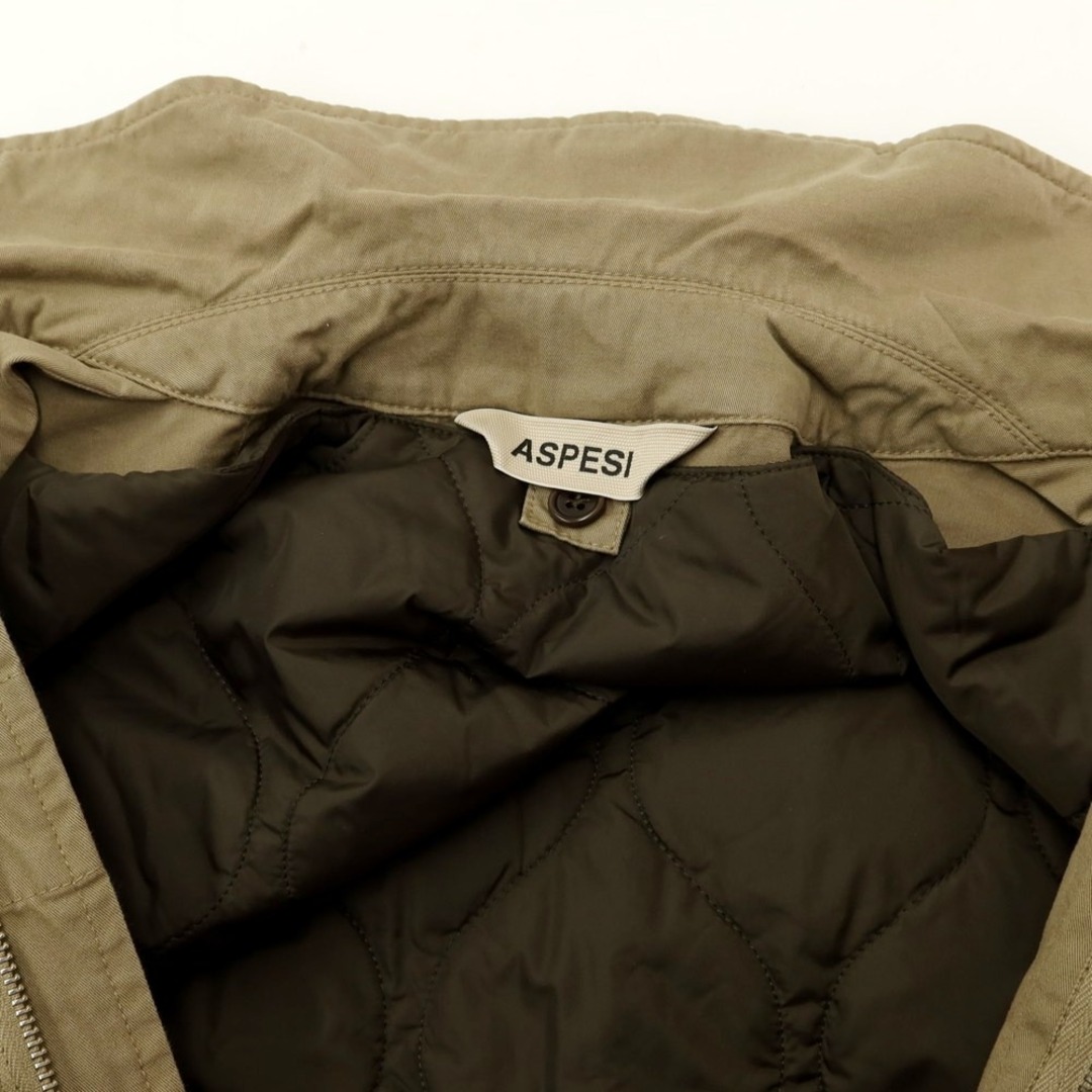 ASPESI 中綿ライナー付きジャケット ブルゾン スタンドカラー L ベージュ
