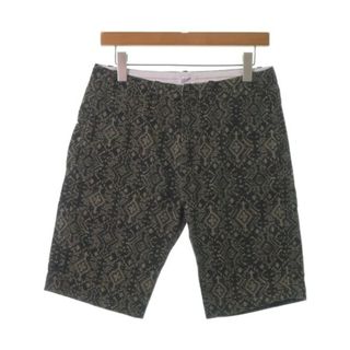 ガーブストア(Garbstore)のGARBSTORE ショートパンツ 30(M位) 黒xカーキ系(総柄) 【古着】【中古】(ショートパンツ)