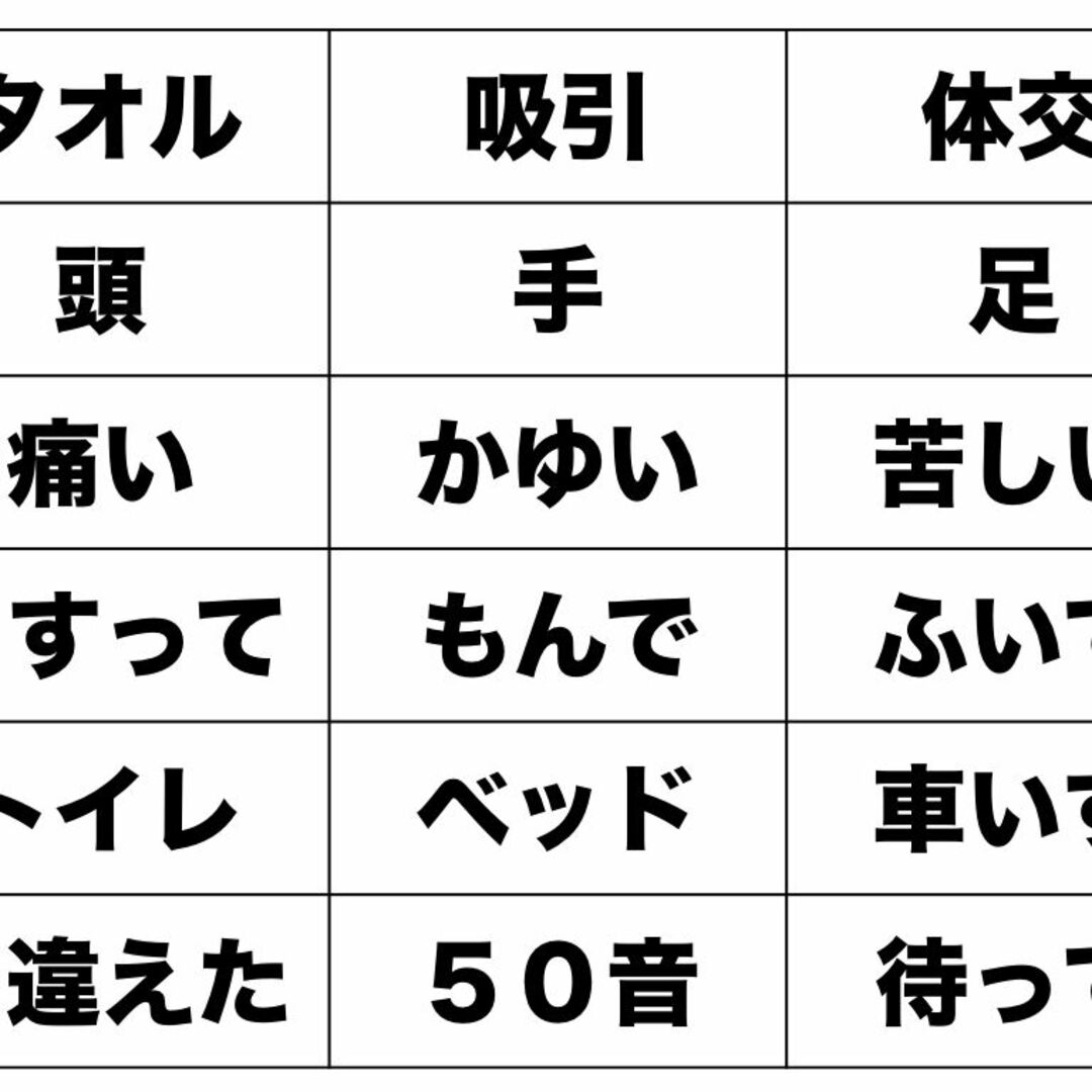 【A4サイズ】透明文字盤・コミュニケーションボード【13種類よりお選びください】 ハンドメイドのハンドメイド その他(その他)の商品写真