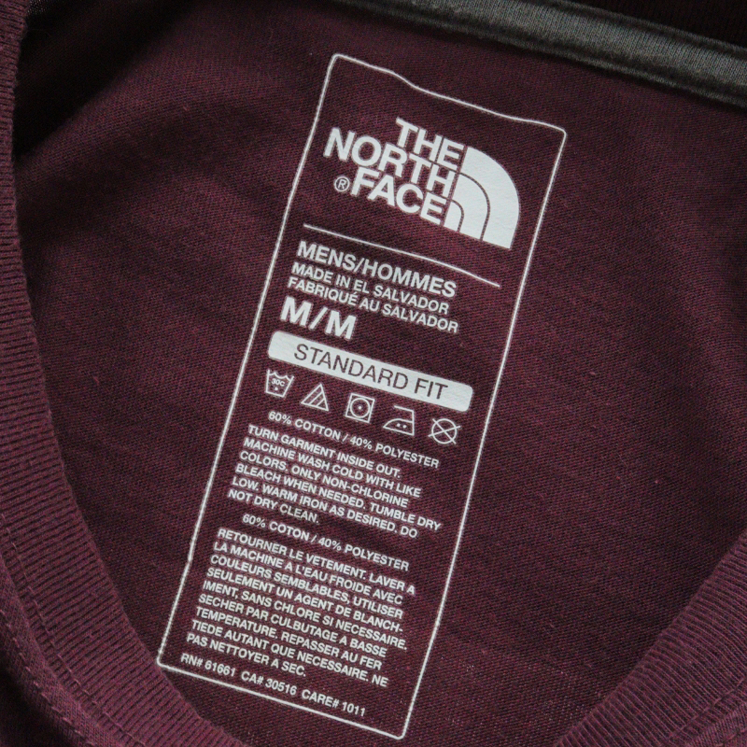 ザノースフェイス THE NORTH FACE メンズ バック カモフラプリント Tシャツ M/ワイン トップス【2400013589345】