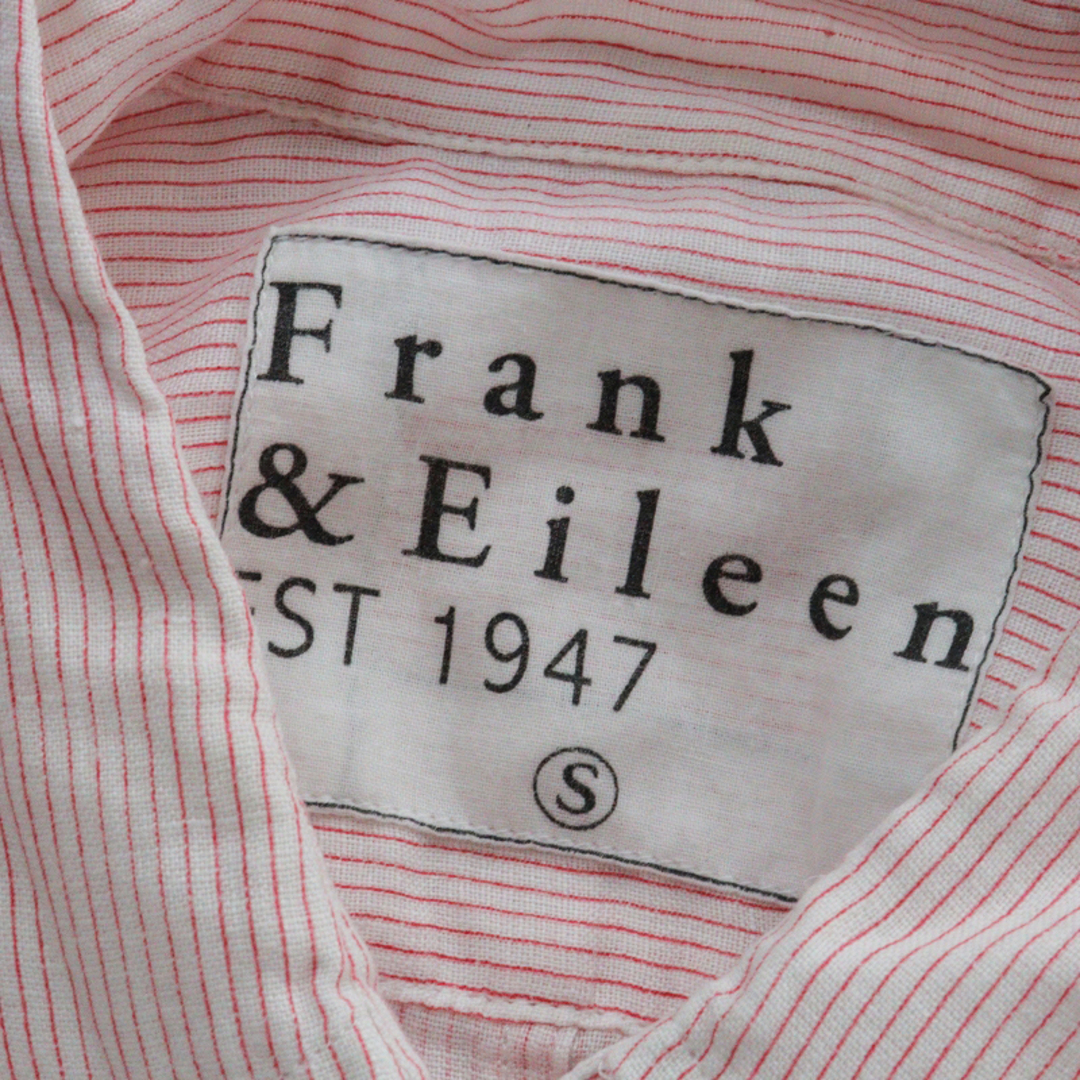 Frank&Eileen(フランクアンドアイリーン)のメンズ フランクアンドアイリーン Frank&Eileen PAUL リネン ストライプシャツ S/ピンク ホワイト【2400013589369】 メンズのトップス(シャツ)の商品写真