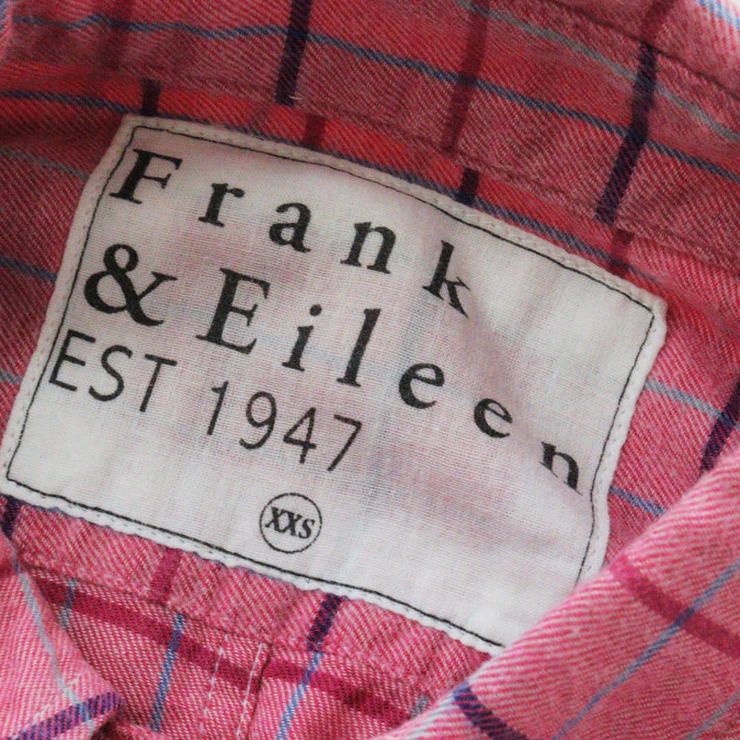 Frank&Eileen(フランクアンドアイリーン)のメンズ フランクアンドアイリーン Frank&Eileen PAUL コットン チェックシャツ XXS/ピンク【2400013589376】 メンズのトップス(シャツ)の商品写真