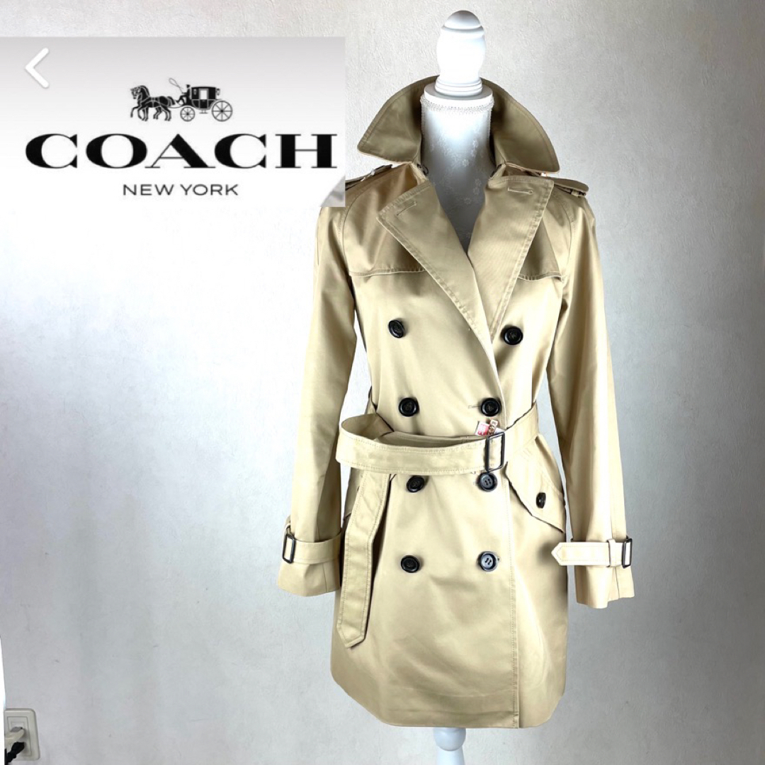 COACH - 未使用 COACH コーチ トレンチコート レディース ベージュ Mの ...