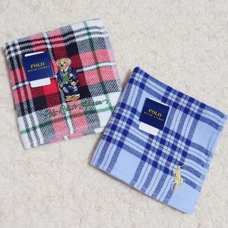 ポロラルフローレン(POLO RALPH LAUREN)の《未使用》POLO RALPHLAUREN タオルハンカチ #ポロベア(ハンカチ)