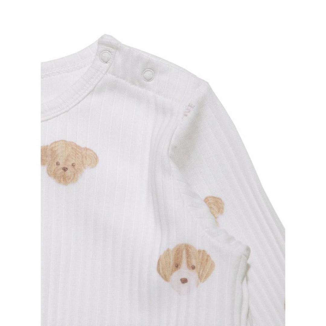 gelato pique(ジェラートピケ)の【BABY】メレンゲドッグ柄 baby ショートロンパース  キッズ/ベビー/マタニティのベビー服(~85cm)(ロンパース)の商品写真