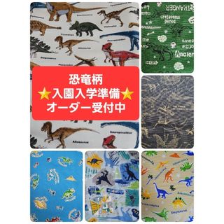 恐竜柄　入園入学グッズ☆オーダー受付中☆レッスンバッグ☆体操着☆巾着☆(バッグ/レッスンバッグ)