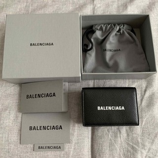 箱付✨BALENCIAGA  バレンシアガ　財布　三つ折り　ミニウォレット　黒
