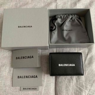 箱付✨BALENCIAGA  バレンシアガ　財布　三つ折り　ミニウォレット　黒