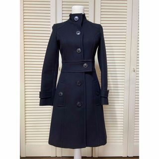 バーバリーブルーレーベル(BURBERRY BLUE LABEL)のBURBERRY BLUE LABEL ウール ステンカラーコート ブラック(ステンカラーコート)