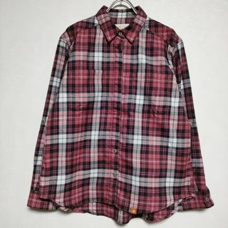 ♪♪Foxfire フォックスファイヤー  レディース 長袖シャツ SCパナマギンガムカシュクール SIZE M  ブラック×ホワイト