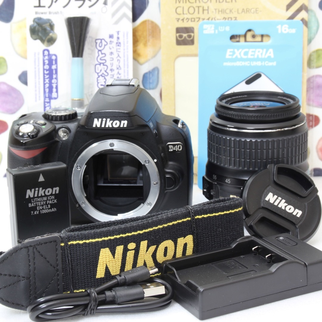 Nikon(ニコン)の♥︎◇Nikon D40 ◇大人気一眼レフ♪ ◇スマホ転送♪ スマホ/家電/カメラのカメラ(デジタル一眼)の商品写真