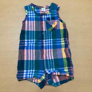 ベビーギャップ(babyGAP)のbaby GAP（ベビーギャップ）のノースリーブロンパース　80サイズ(ロンパース)