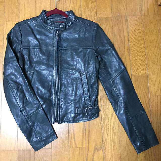 Ungrid(アングリッド)の【美品】Ungrid シングル レザー ライダース ジャケット レディースのジャケット/アウター(ライダースジャケット)の商品写真