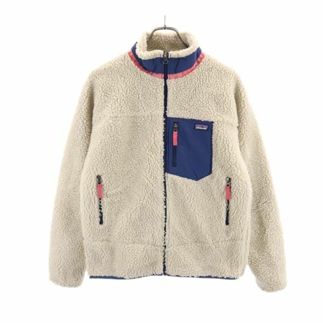 patagonia(パタゴニア)のパタゴニア アウトドア 長袖 ボアジャケット XXL16-18 ベージュ系 patagonia ロゴ キッズ 古着 【231104】 キッズ/ベビー/マタニティのキッズ服男の子用(90cm~)(ジャケット/上着)の商品写真