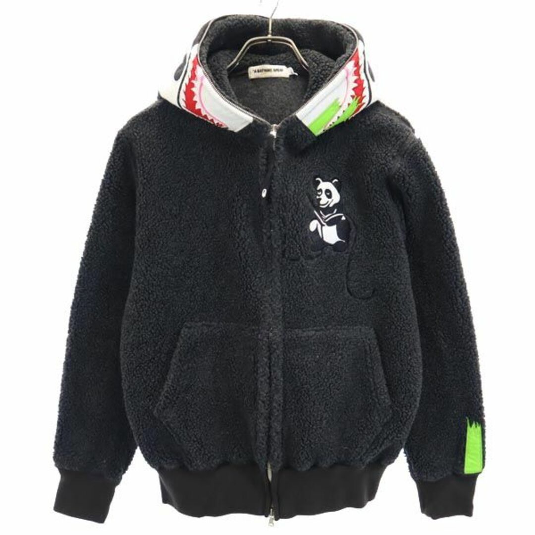 アベイシングエイプ ボア パンダ ジップパーカー S グレー系 A BATHING APE メンズ  【231104】51cm袖丈