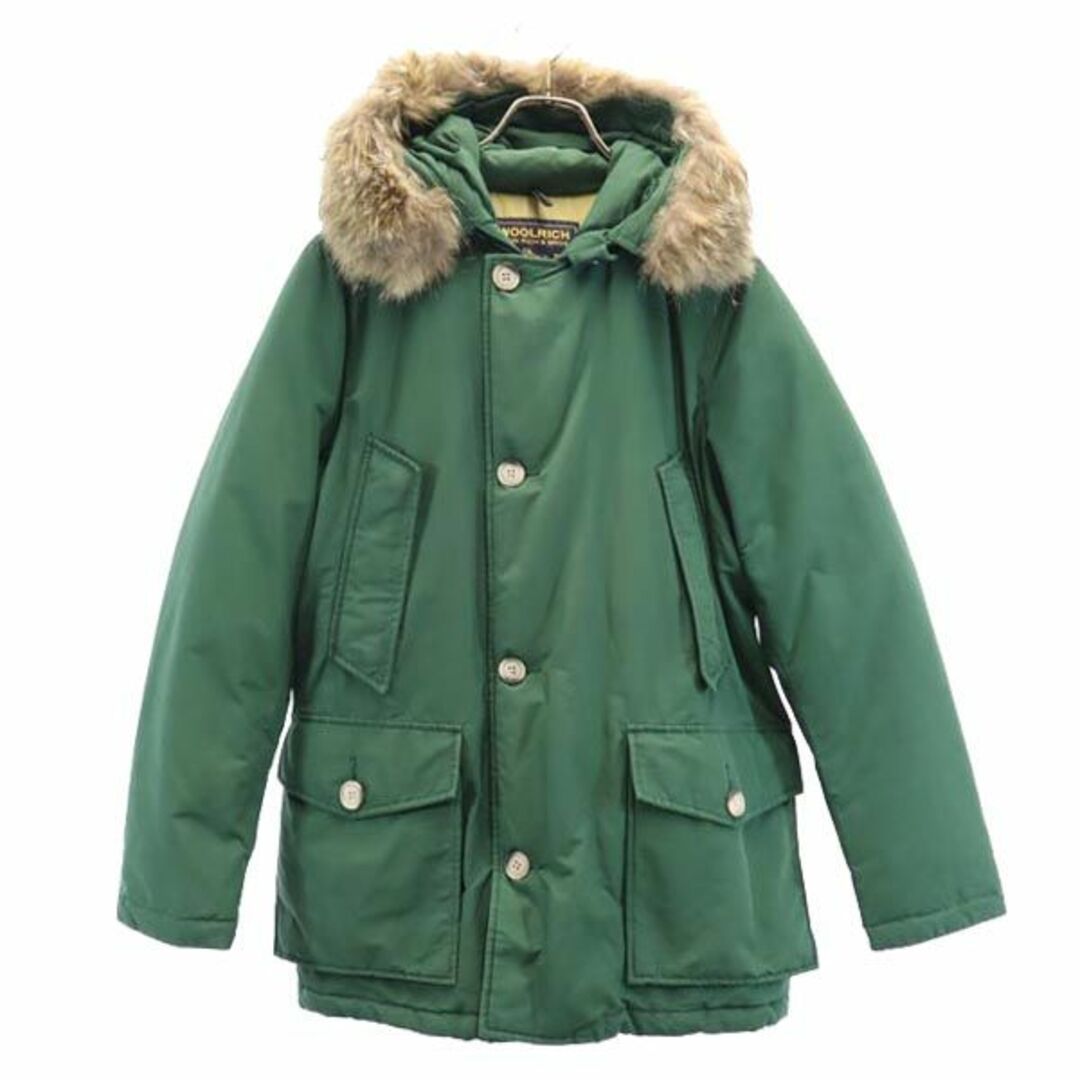 74cm身幅ウールリッチ ファーフード付き ダウンジャケット M グリーン WOOLRICH メンズ  【231104】