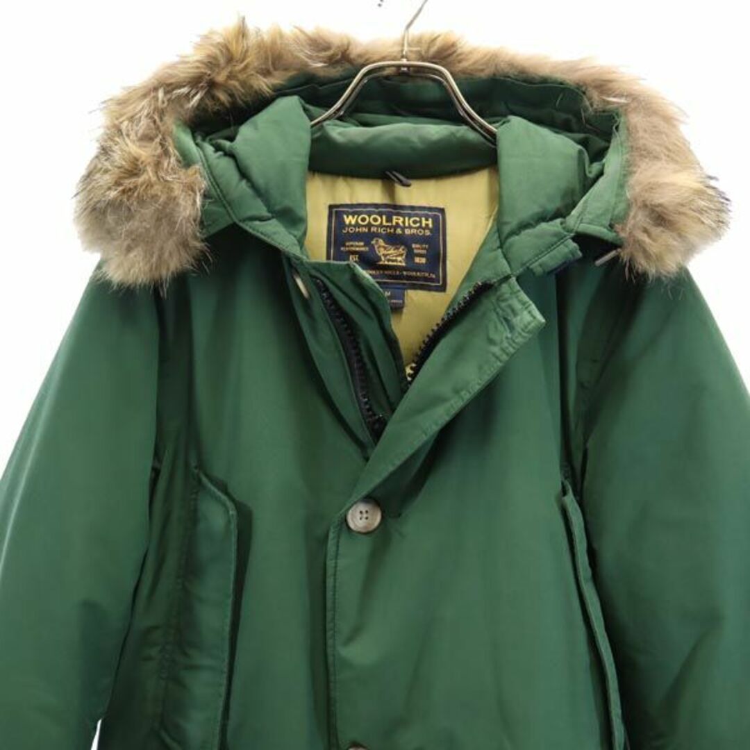 WOOLRICH(ウールリッチ)のウールリッチ ファーフード付き ダウンジャケット M グリーン WOOLRICH メンズ 古着 【231104】 メンズのジャケット/アウター(ダウンジャケット)の商品写真