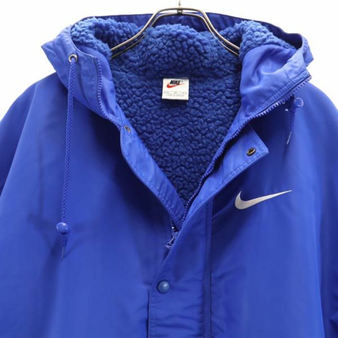 未使用品 00s NIKE ビッグロゴ ベンチコート L 裏地 ボア