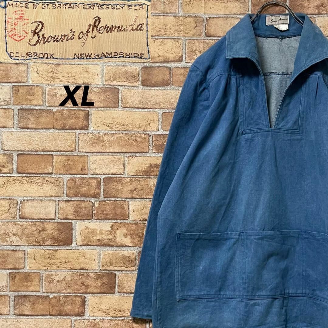 BrownsofBermuda イギリス製 ブルーモールスキンジャケット XLの通販