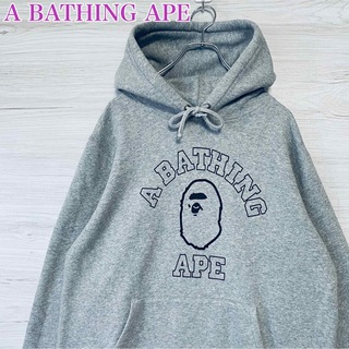 A BATHING APE パーカー ジップアップ センターロゴ ゴリラ