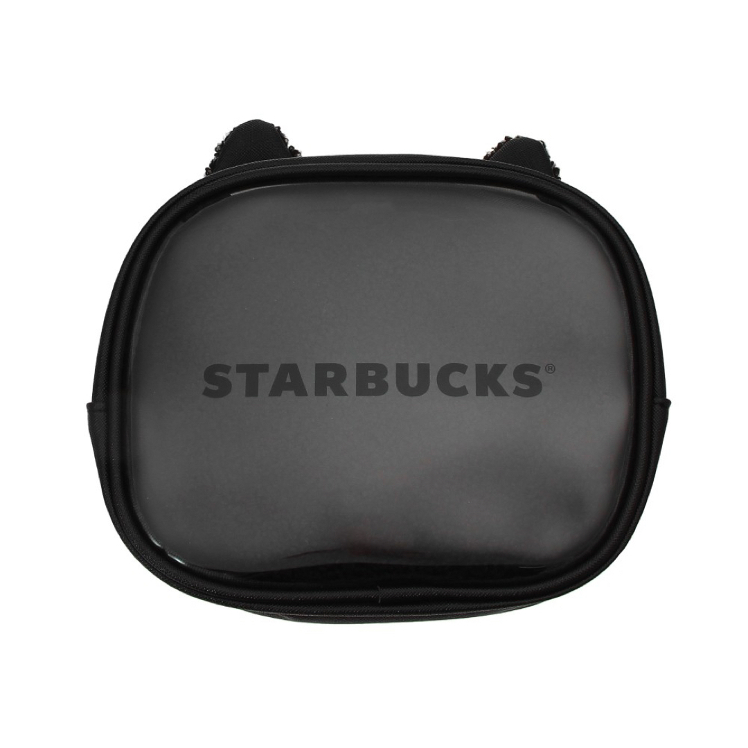 Starbucks Coffee(スターバックスコーヒー)のスターバックス　ハロウィン2023ファーポーチinクリアポーチセット　スタバ レディースのファッション小物(ポーチ)の商品写真